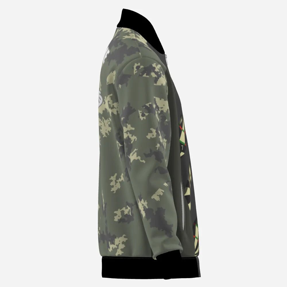 Grüne Camouflage Dart - Jacke – Stilvoll und Funktional für Darts - Enthusiasten C582 - Outfitsuche