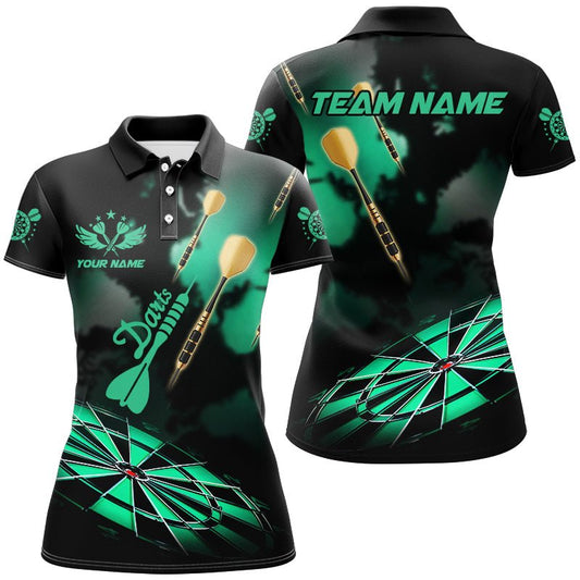 Grüne Dartscheibe mit Rauch - Design – Individuelle 3D - Dart - Shirts für Frauen, Darts - Teamtrikots T2841 - Outfitsuche