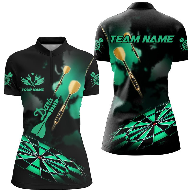 Grüne Dartscheibe mit Rauch - Design – Individuelle 3D - Dart - Shirts für Frauen, Darts - Teamtrikots T2841 - Outfitsuche