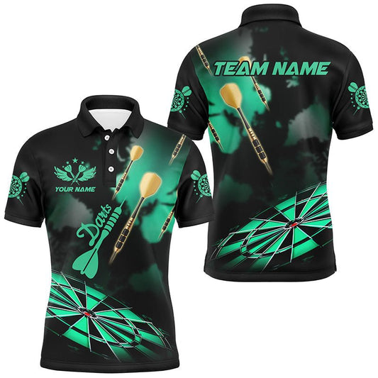 Grüne Dartscheibe mit Rauchdesign - Individuelle 3D - Dartshirts für Herren, Darts - Teamtrikots T2841 - Outfitsuche