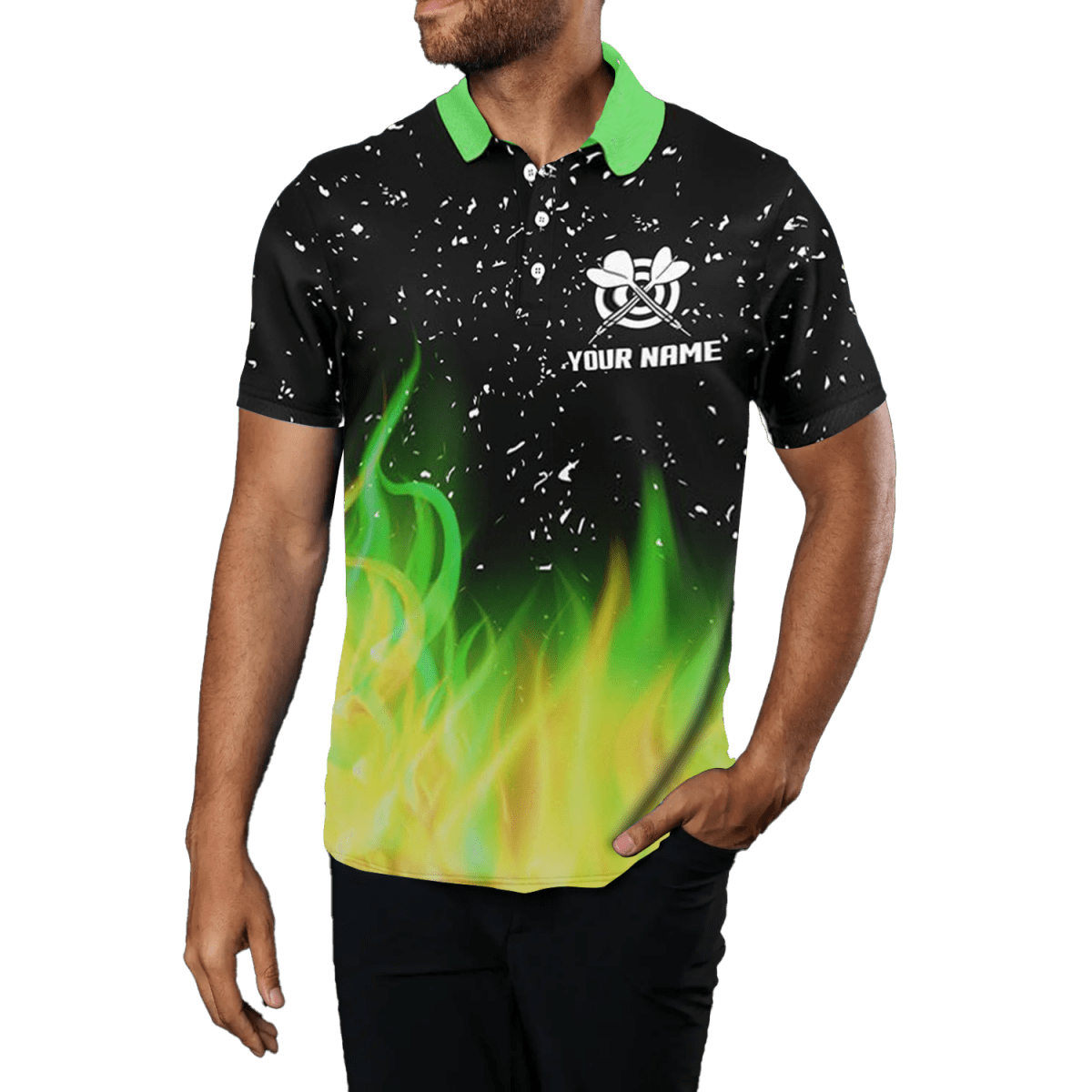 Grüne & Gelbe Dart - Polo - Shirts für Herren T1211 - Outfitsuche