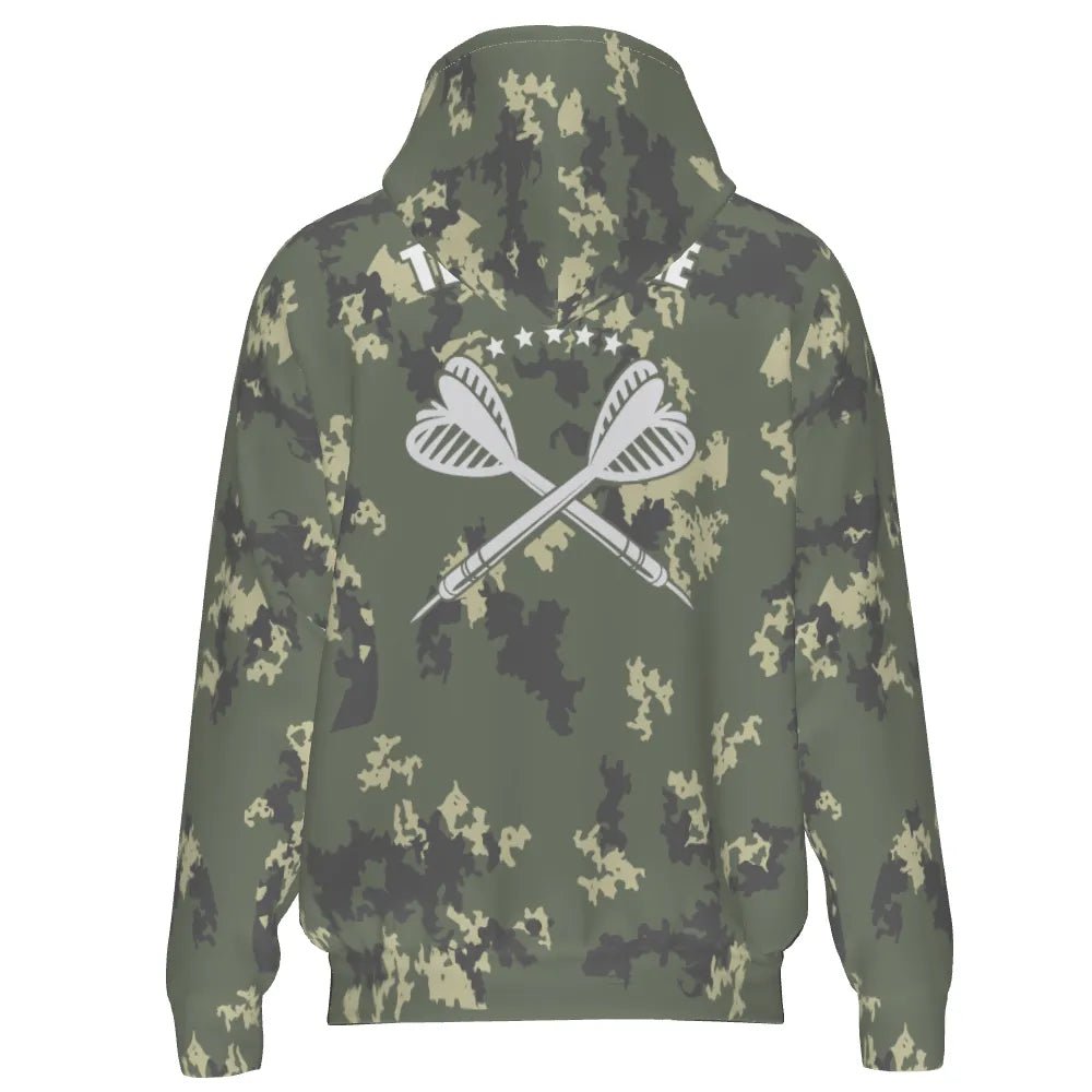 Grüner Camouflage Darts Kapuzenpullover - Stylisch und Bequem für Sport und Freizeit C582 - Outfitsuche