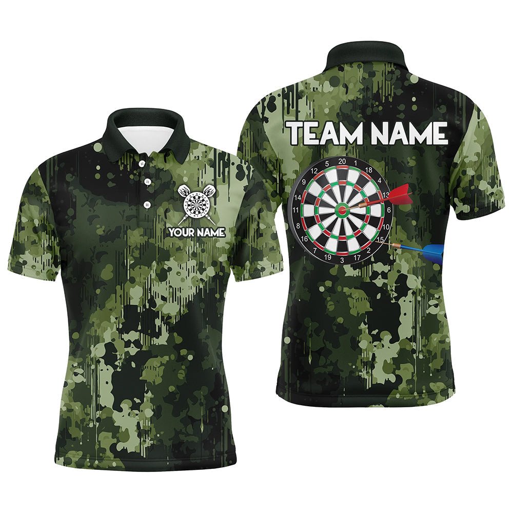 Grünes Camouflage Dartboard Polo, Individuelle Dart - Team - Trikots, Dartgeschenke N9059 - Outfitsuche