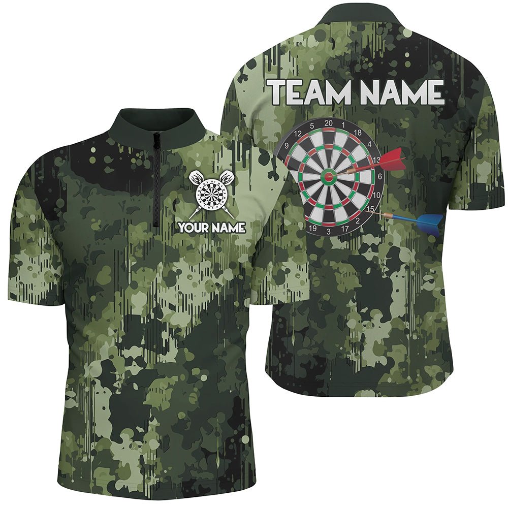 Grünes Camouflage Dartboard Polo, Individuelle Dart - Team - Trikots, Dartgeschenke N9059 - Outfitsuche