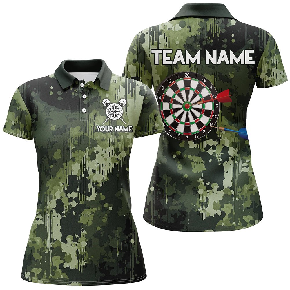 Grünes Camouflage Dartboard Polo, Individuelle Dart - Team - Trikots, Dartgeschenke N9059 - Outfitsuche