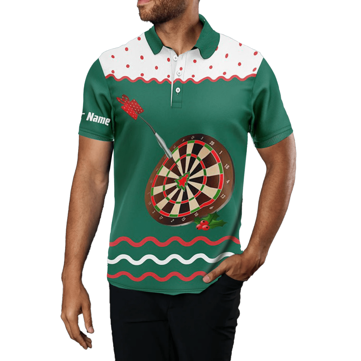 Grünes Darts - Polo für Herren P87 - Outfitsuche