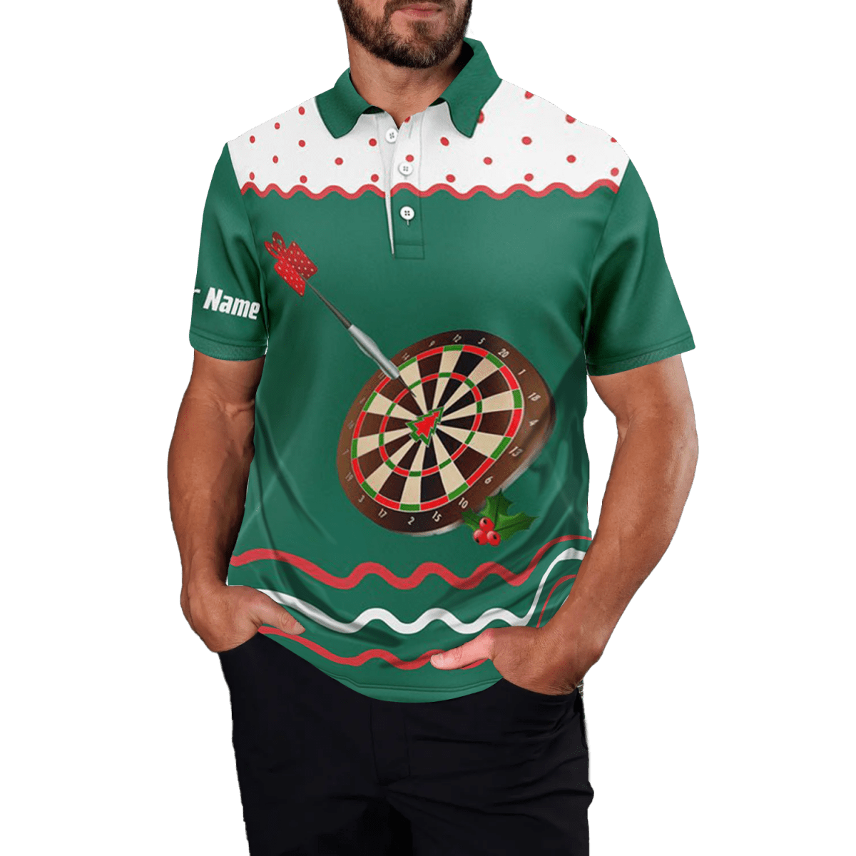 Grünes Darts - Polo für Herren P87 - Outfitsuche