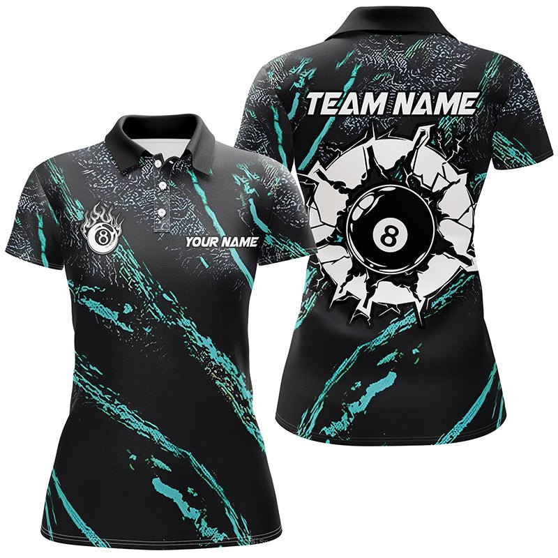 Grunge Turquoise 8 - Ball Billard Shirt für Damen T1820 - Outfitsuche