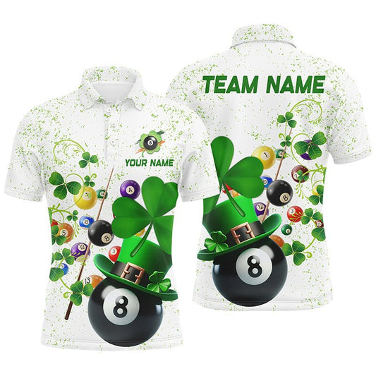 Herren 3D Billardkugeln Shamrock Polo - Shirt T1108 - Outfitsuche