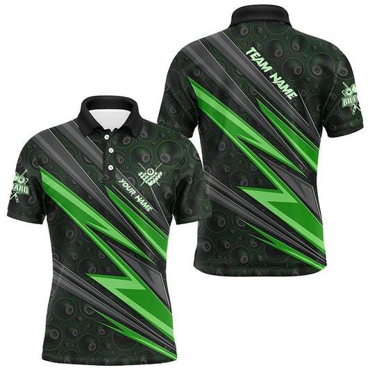 Herren Billiard - Jersey in Grün mit 8 - Ball Design T1874 - Outfitsuche