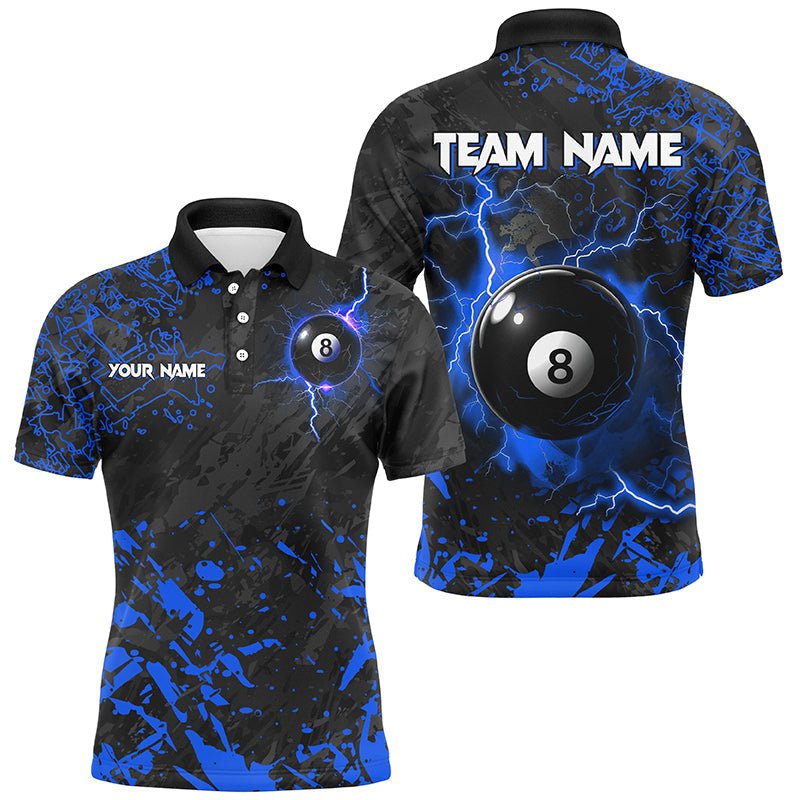 Herren Blaues Grunge 8 - Ball Pool Polo - Shirt T1484 - Outfitsuche