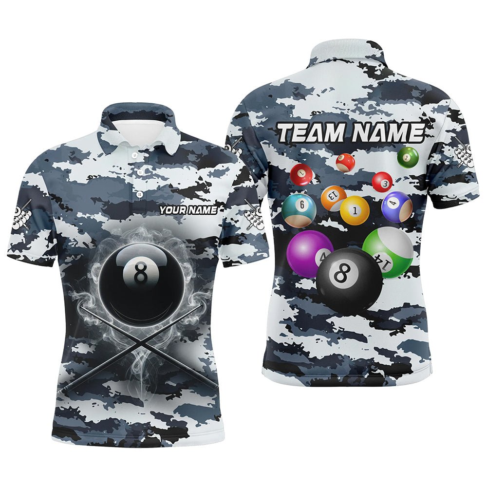 Herren Camo 8 - Ball Pool Billard Jersey T2084 - Outfitsuche