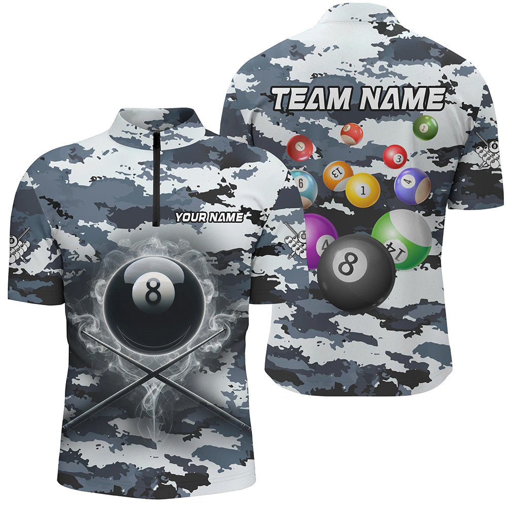 Herren Camo 8 - Ball Pool Billard Jersey T2084 - Outfitsuche