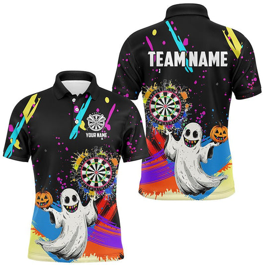 Herren Custom Lustiges Gespenst Halloween Dart Shirt T2655 - Outfitsuche