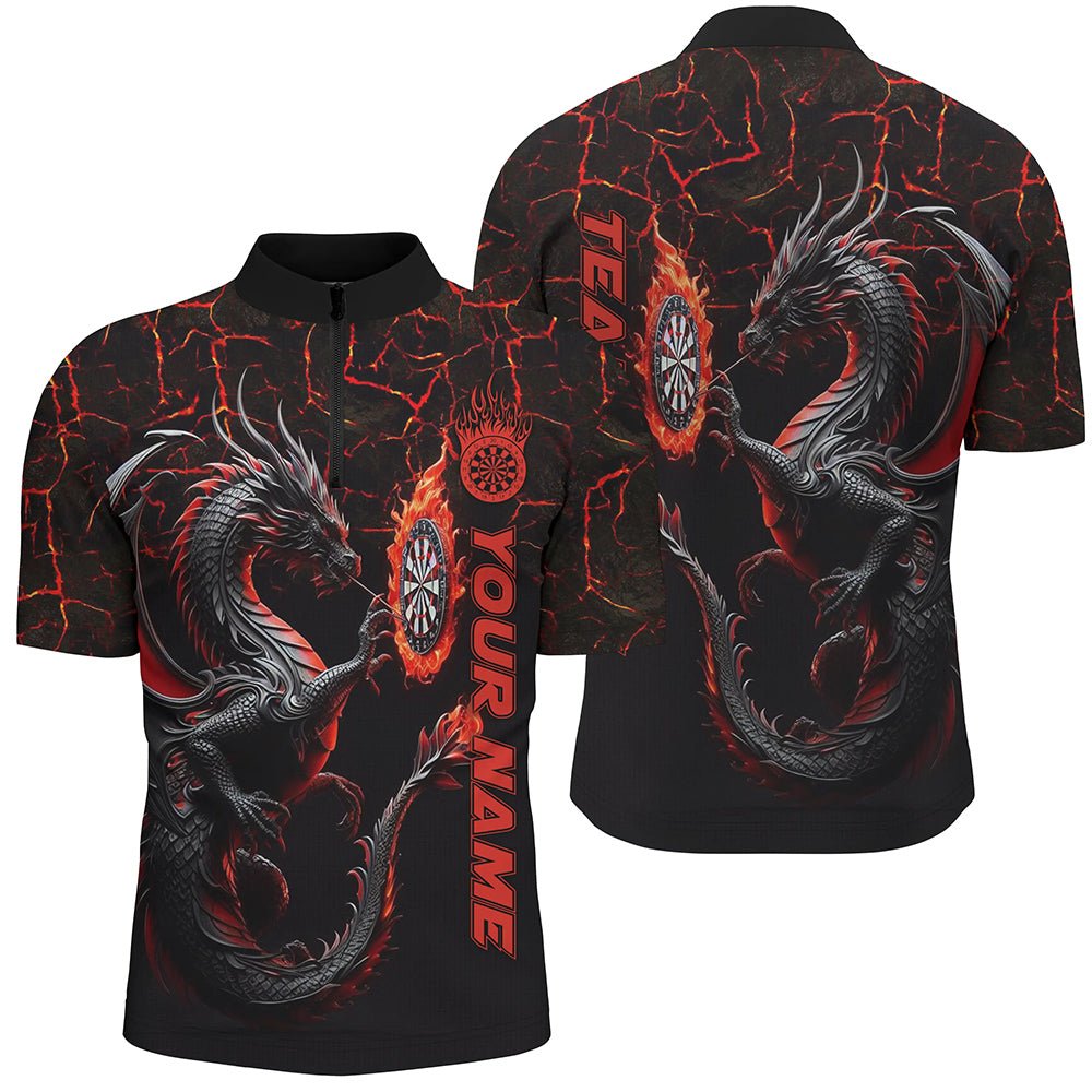 Herren Custom Roter Drache 3D Gedrucktes Darts Trikot T1841 - Outfitsuche