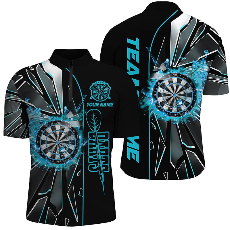 Herren Custom Türkis Break Glass 3D Darts Trikot T1998 - Outfitsuche