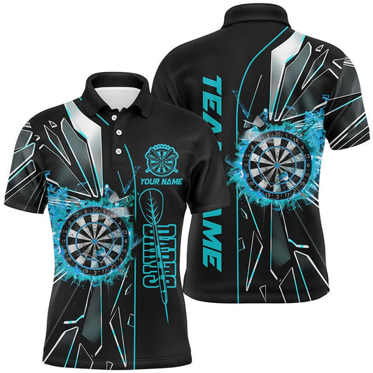 Herren Custom Türkis Break Glass 3D Darts Trikot T1998 - Outfitsuche