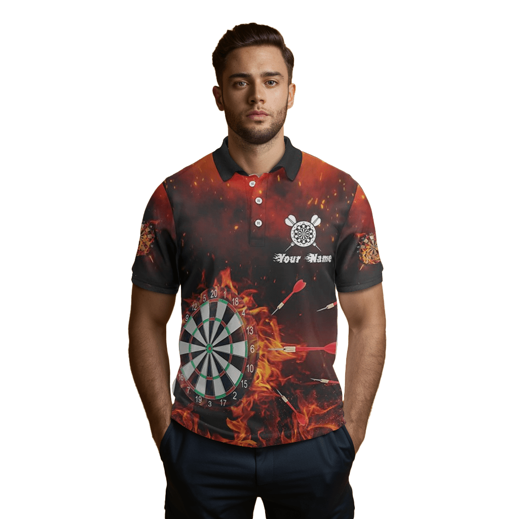 Herren Dart - Polo mit Feuerflammen - Motiv Q861 - Outfitsuche