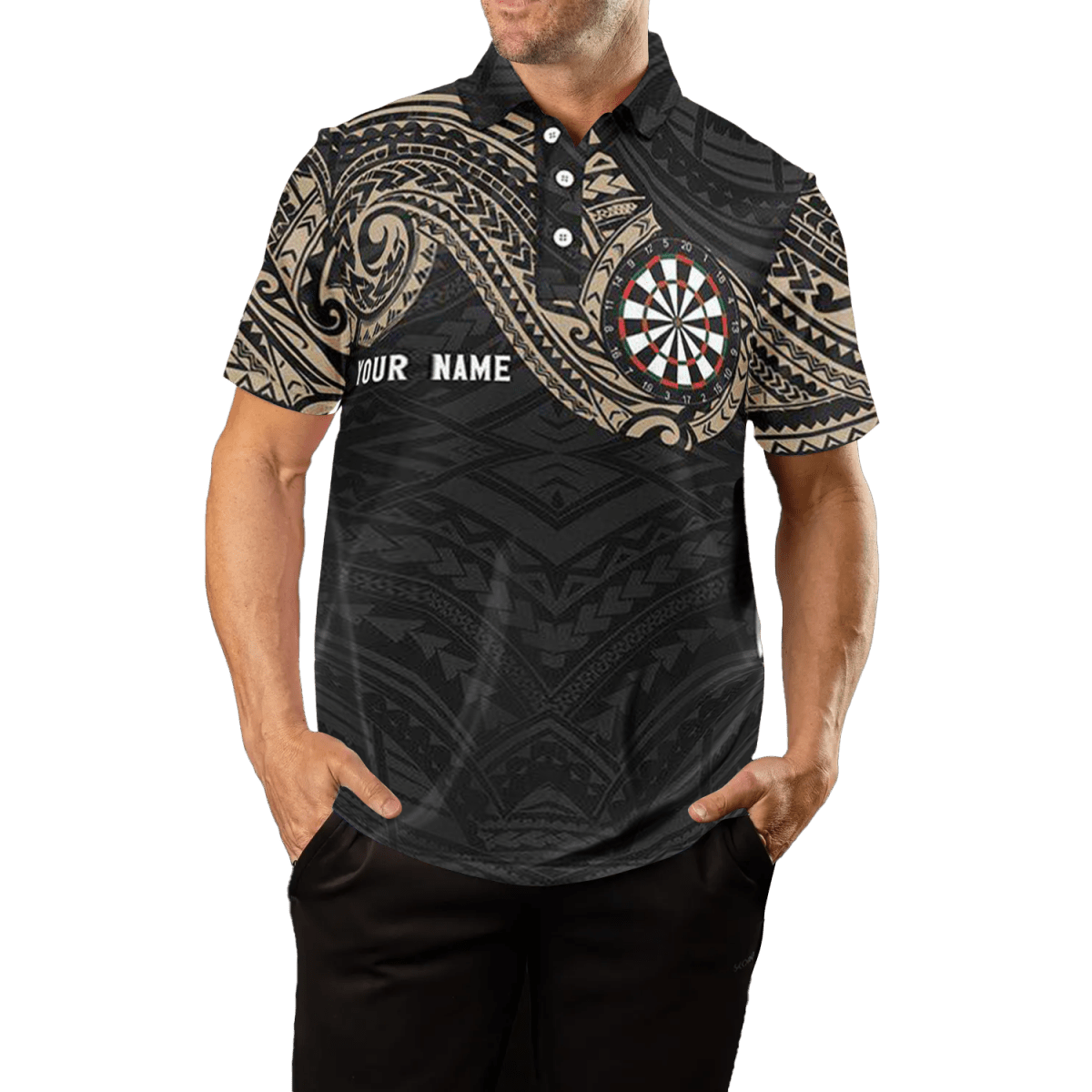 Herren Dart Polo Shirt, Champion Tribal, Schwarz E194 - Outfitsuche