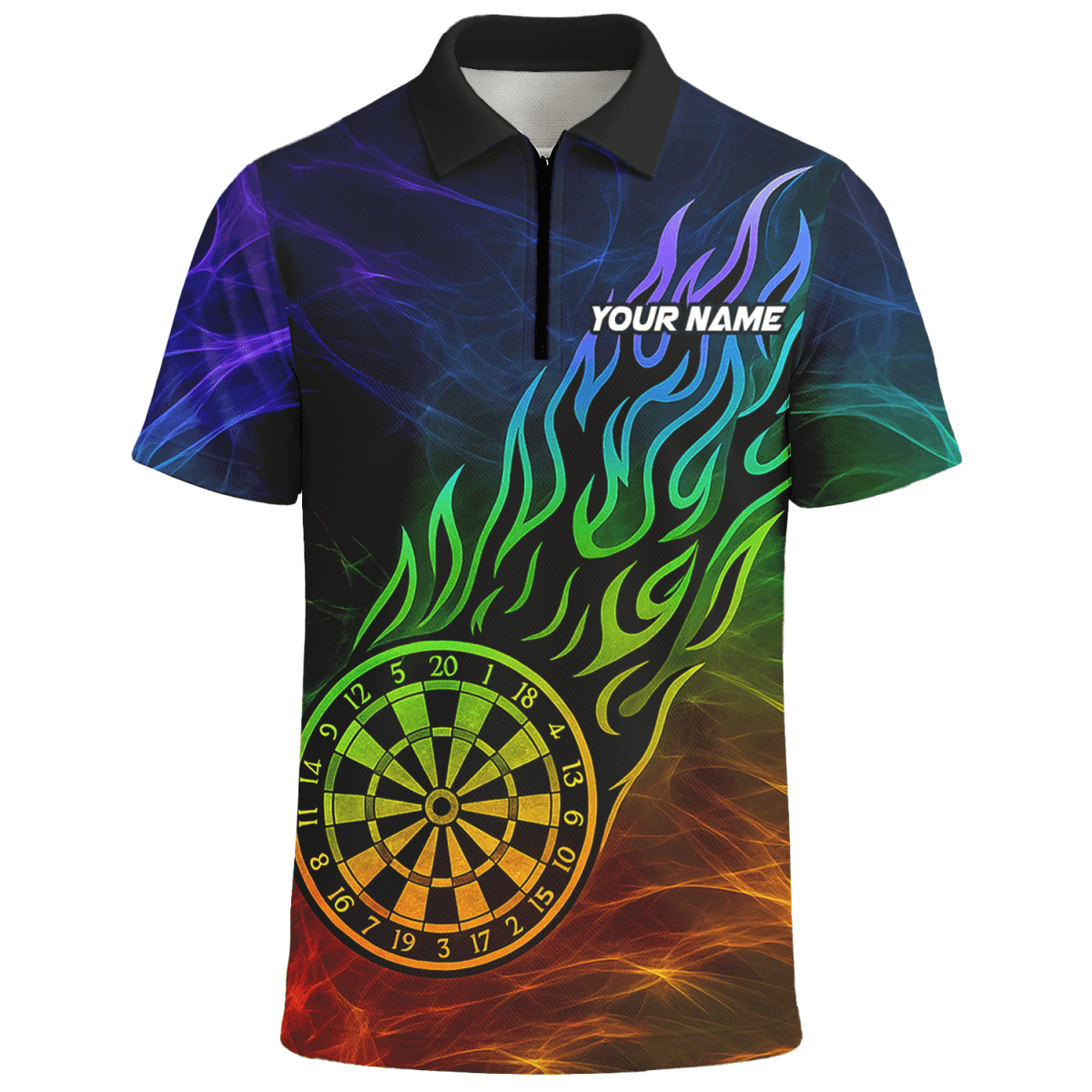Herren Dart Polo - Shirt 'Feuerdrache' – Schwarz Rot, personalisierbar B3964 - Outfitsuche