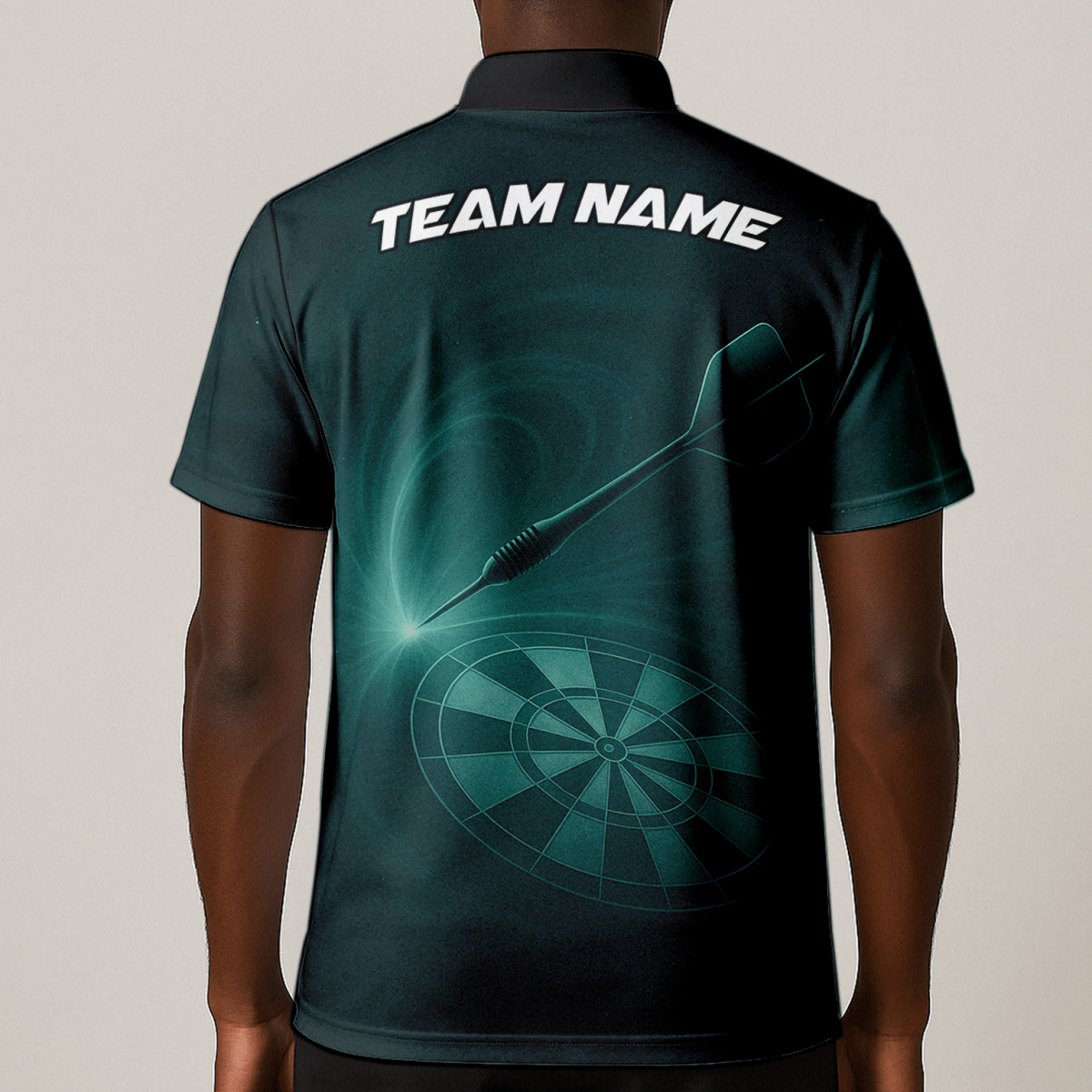 Herren Dart Polo - Shirt Personalisiert Dunkelgrün Wunschname Dart Design C2180 - Outfitsuche