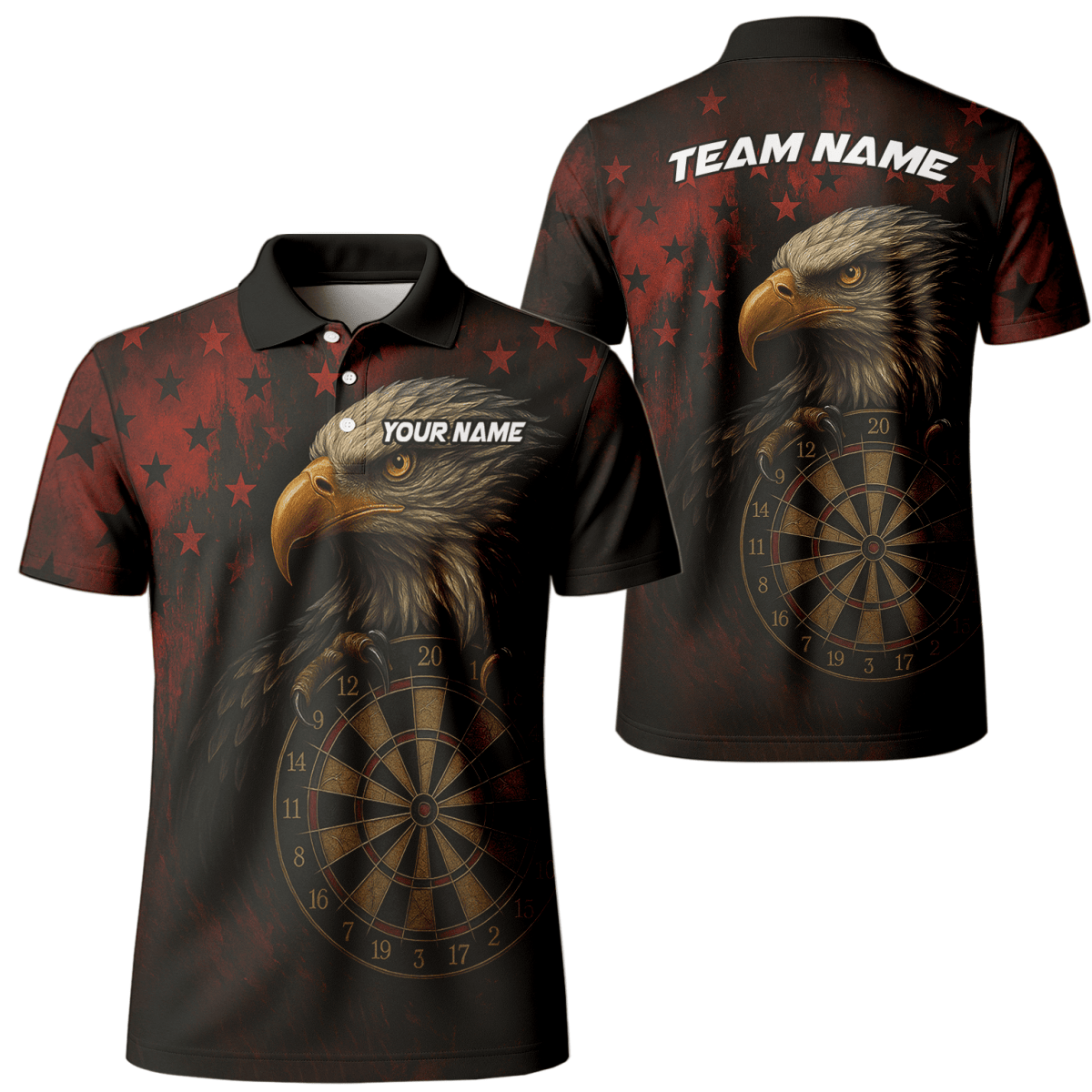 Herren Dart Poloshirt mit individuellem Sensenmann & Bier - Totenkopf Motiv in Schwarz - Orange Y5103 - Outfitsuche