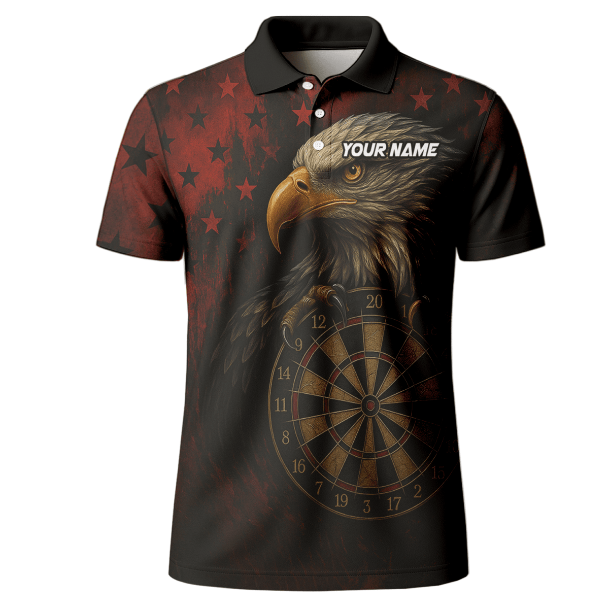Herren Dart Poloshirt mit individuellem Sensenmann & Bier - Totenkopf Motiv in Schwarz - Orange Y5103 - Outfitsuche