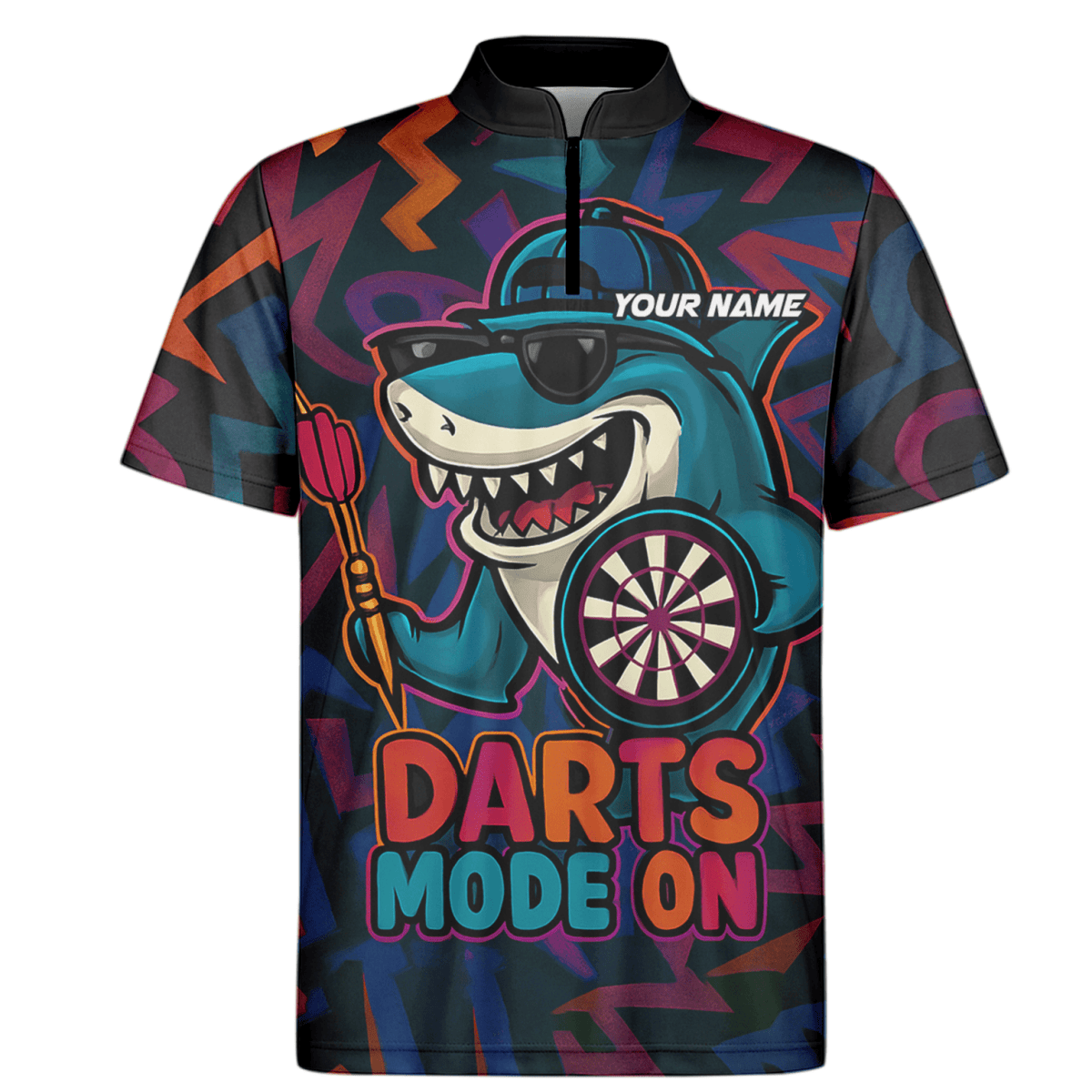 Herren Dart - Poloshirt "Sensenmann" – Personalisiert, Schwarz - Rot in Riss - Optik X1942 - Outfitsuche