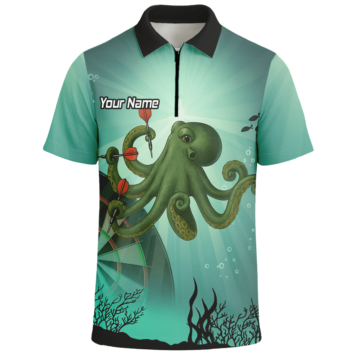 Herren Dart - Shirt Oktopus Motiv personalisierbar A3130 - Outfitsuche