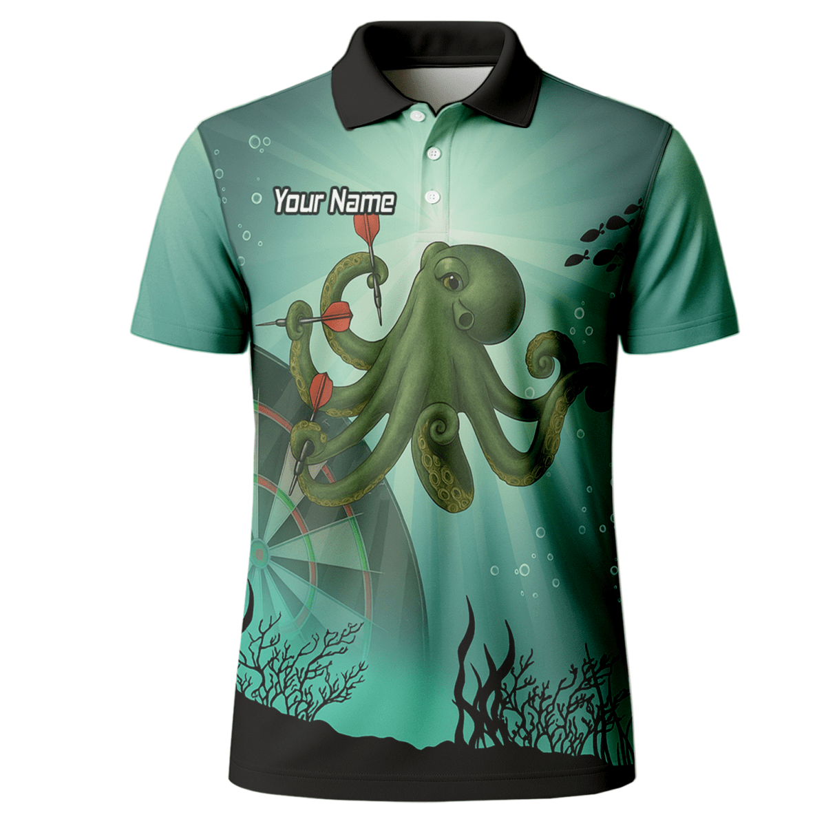 Herren Dart - Shirt Oktopus Motiv personalisierbar A3130 - Outfitsuche