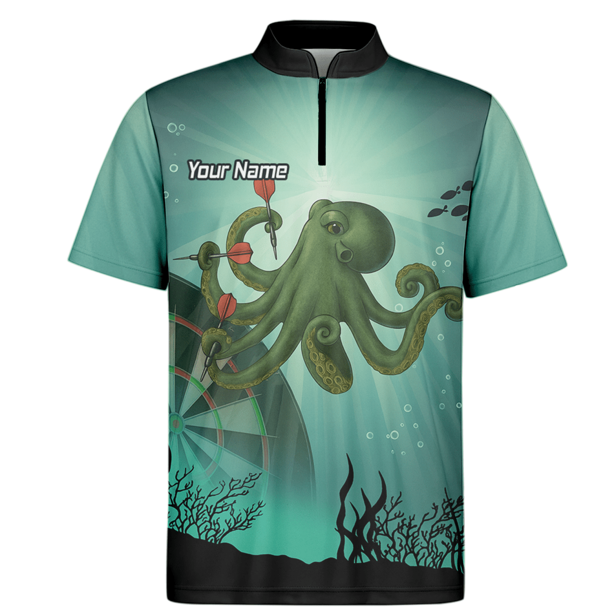 Herren Dart - Shirt Oktopus Motiv personalisierbar A3130 - Outfitsuche