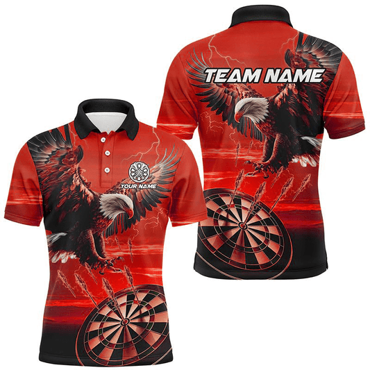 Herren Dart - Trikot mit individuellem 3D - Adler - Motiv Rot T2275 - Outfitsuche