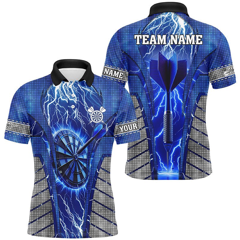 Herren Dartboard Thunder Darts Trikot in Blau T2215