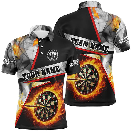 Herren Darts Flame Grau Rauch Polo Shirt T1257 - Outfitsuche