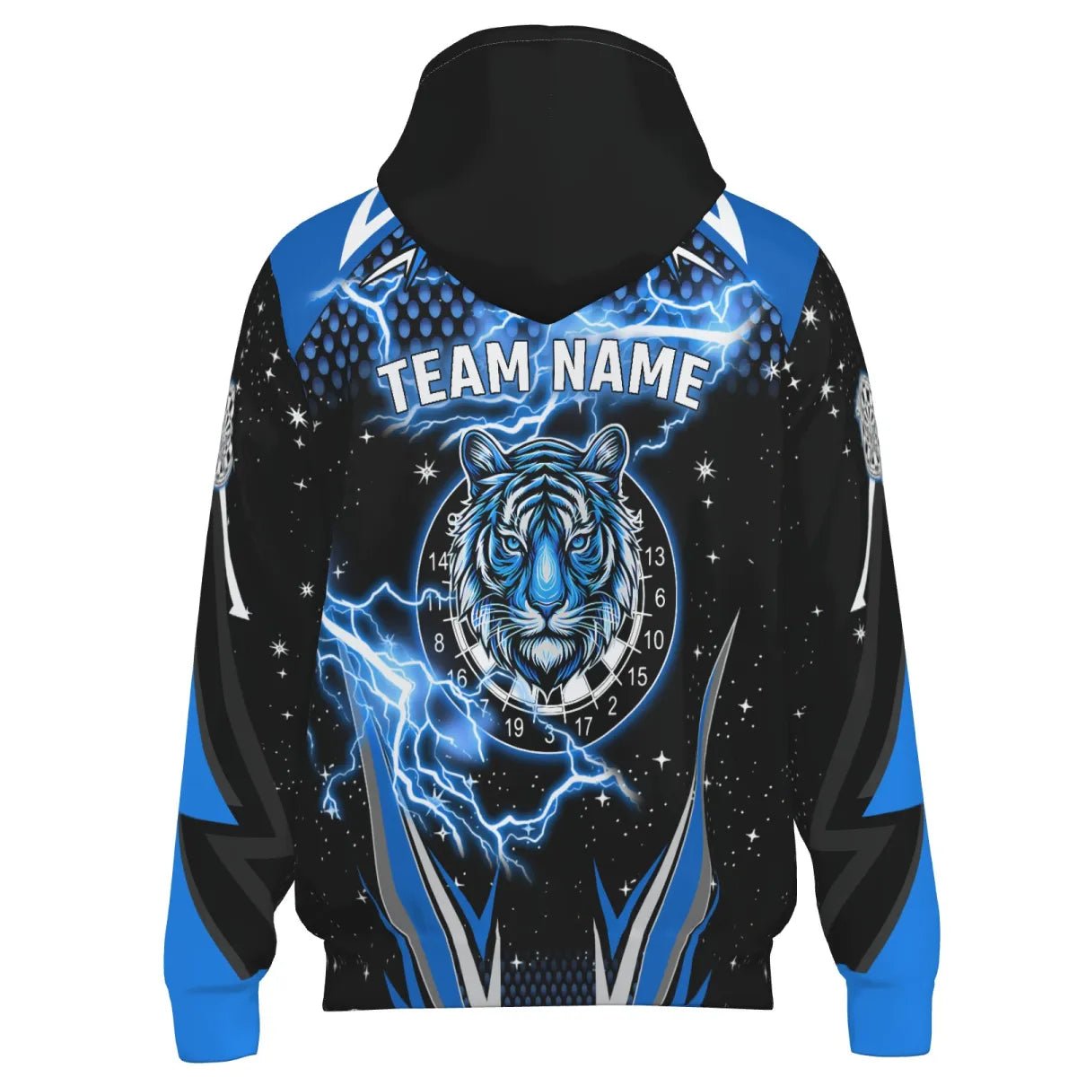 Herren Darts Kapuzenjacke mit Tiger - Motiv in Blau, Team Jacke T2213 - Outfitsuche