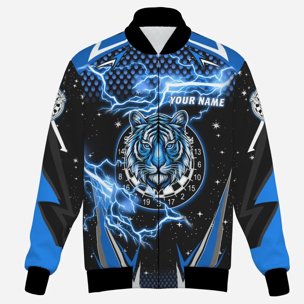 Herren Darts Kapuzenjacke mit Tiger - Motiv in Blau, Team Jacke T2213 - Outfitsuche