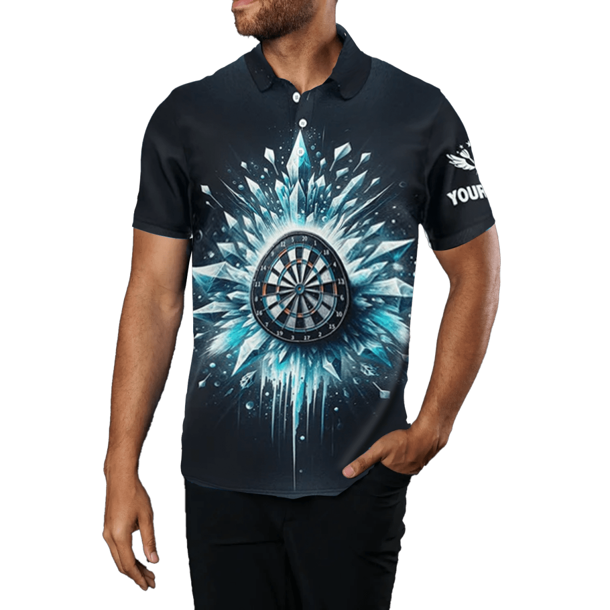 Herren Darts Polo Shirt in Eisblau L1362 - Outfitsuche