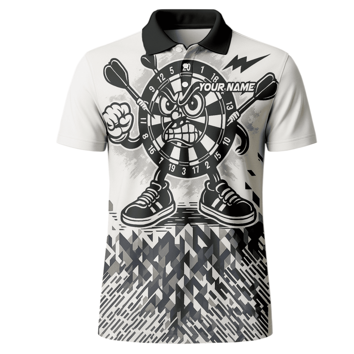 Herren Darts Poloshirt – Personalisiert mit Elchjäger - Motiv in Schwarz - Grün J8357 - Outfitsuche