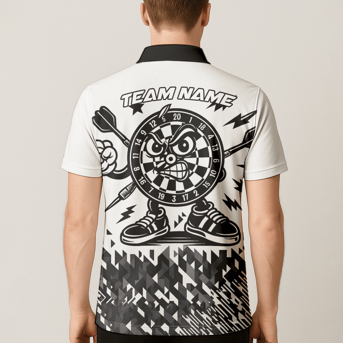 Herren Darts Poloshirt – Personalisiert mit Elchjäger - Motiv in Schwarz - Grün J8357 - Outfitsuche