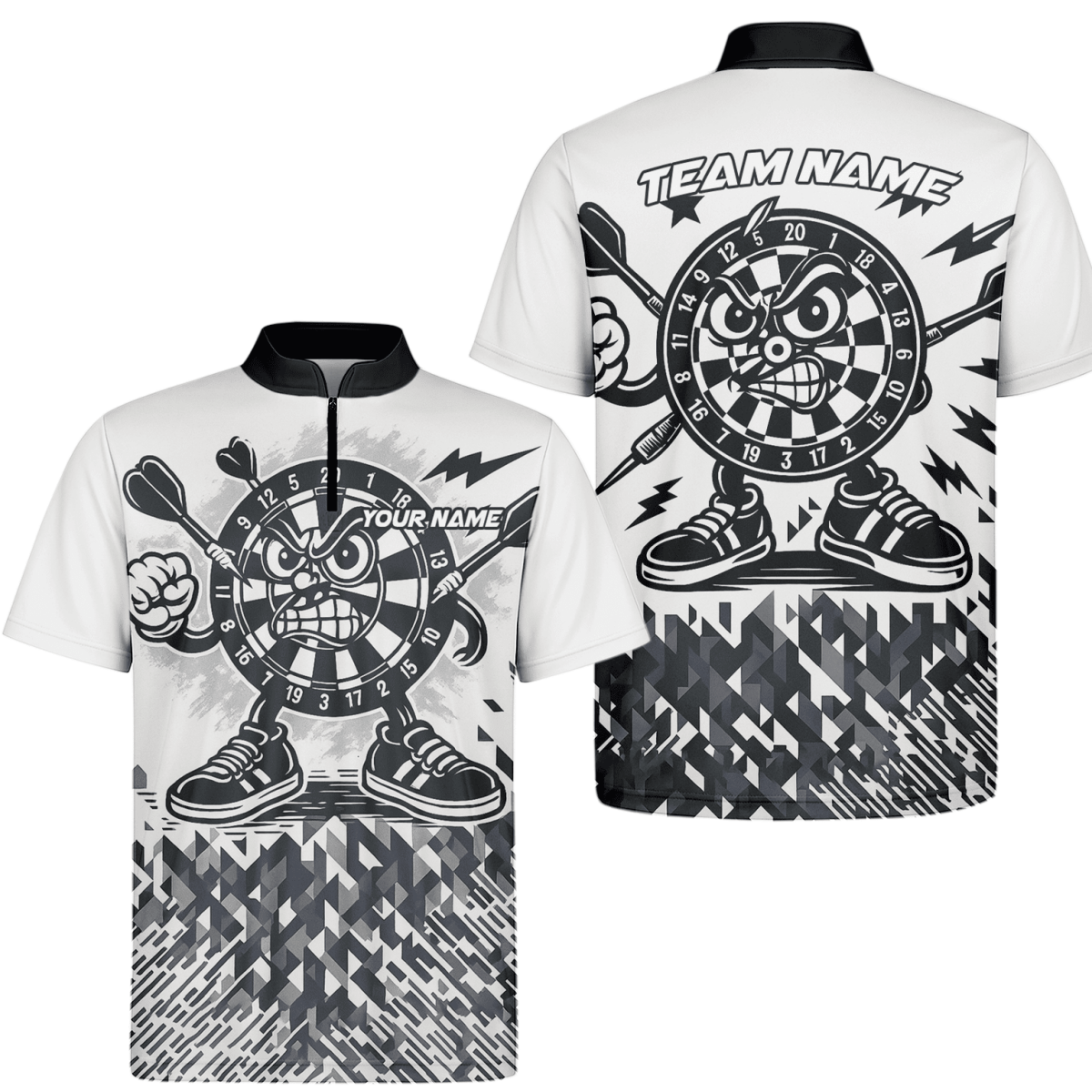 Herren Darts Poloshirt – Personalisiert mit Elchjäger - Motiv in Schwarz - Grün J8357 - Outfitsuche