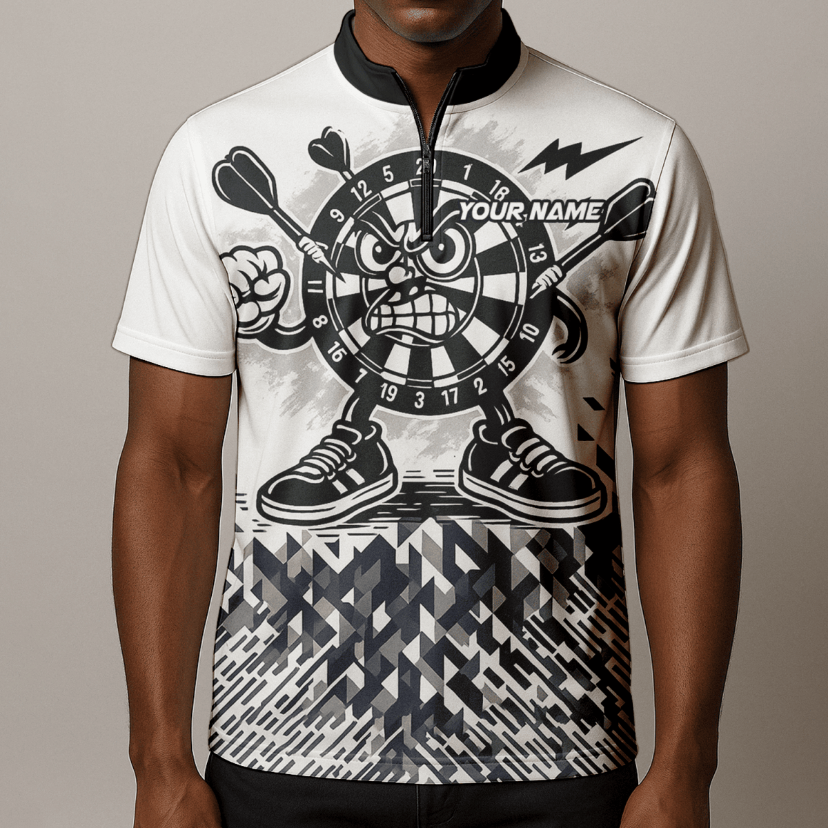 Herren Darts Poloshirt – Personalisiert mit Elchjäger - Motiv in Schwarz - Grün J8357 - Outfitsuche