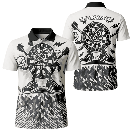 Herren Darts Poloshirt – Personalisiert mit Elchjäger - Motiv in Schwarz - Grün J8357 - Outfitsuche