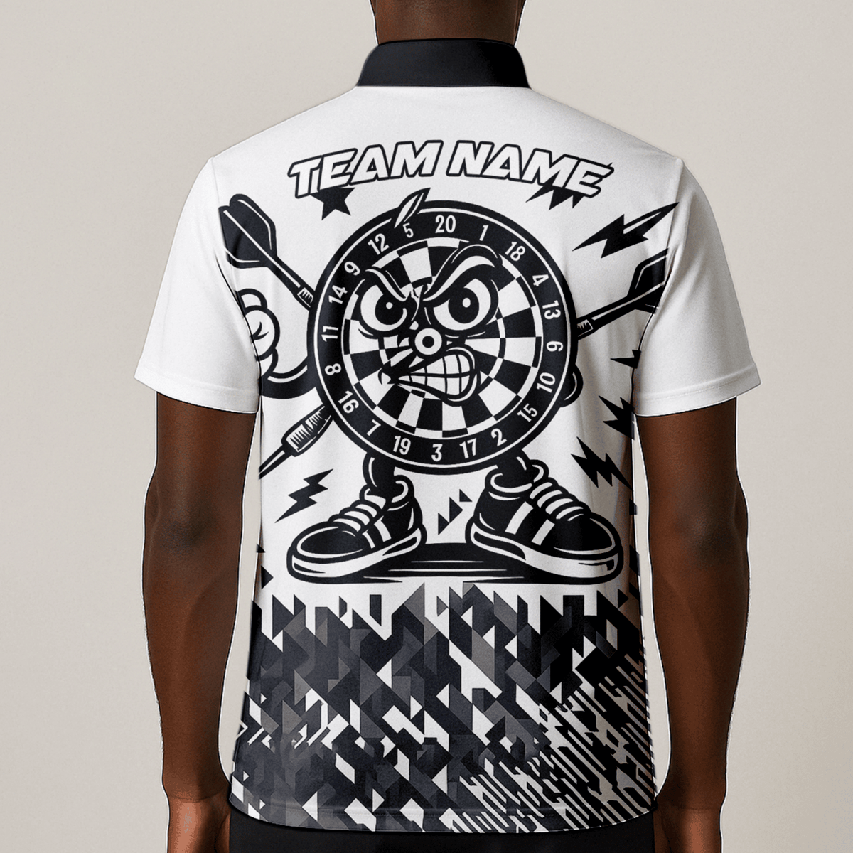 Herren Darts Poloshirt – Personalisiert mit Elchjäger - Motiv in Schwarz - Grün J8357 - Outfitsuche