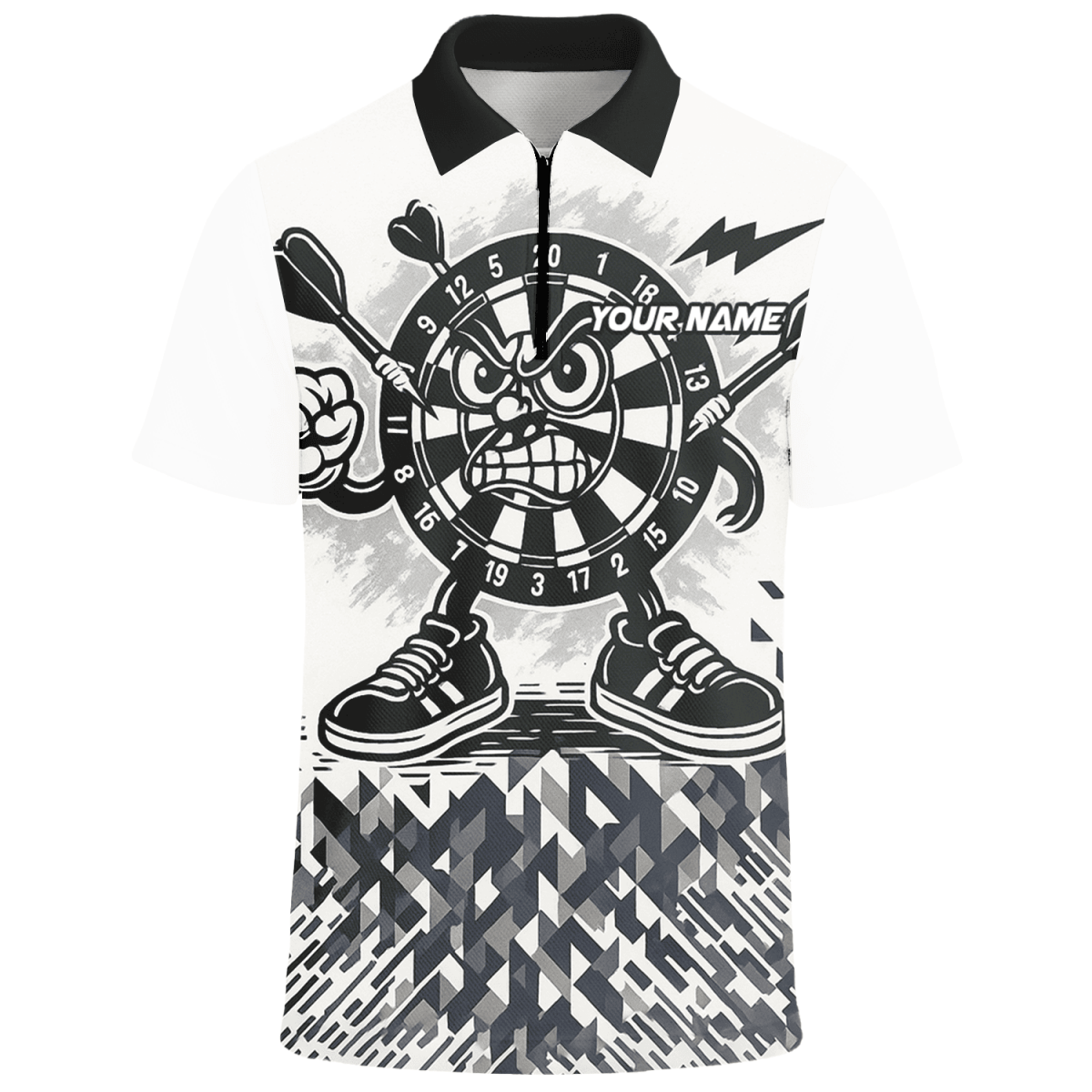 Herren Darts Poloshirt – Personalisiert mit Elchjäger - Motiv in Schwarz - Grün J8357 - Outfitsuche