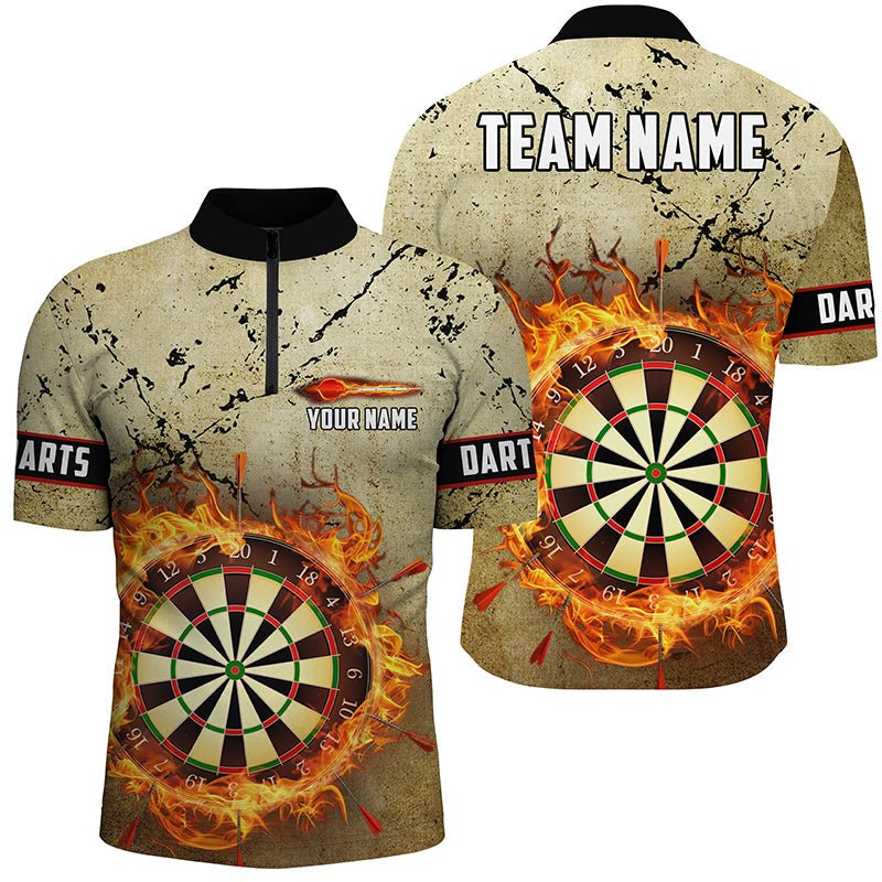 Herren Grunge Feuer Flamme Darts Polo & Quarter - Zip Shirts T1668 - Outfitsuche