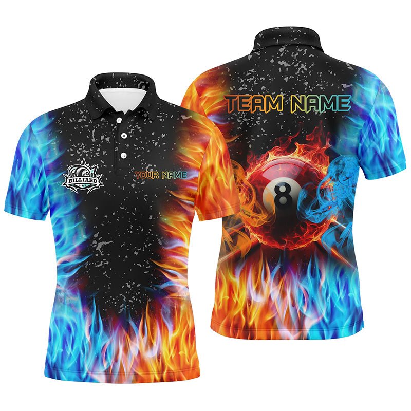 Herren Grunge Feuer und Wasser 8 - Ball Pool Polo - Shirt T1088 - Outfitsuche