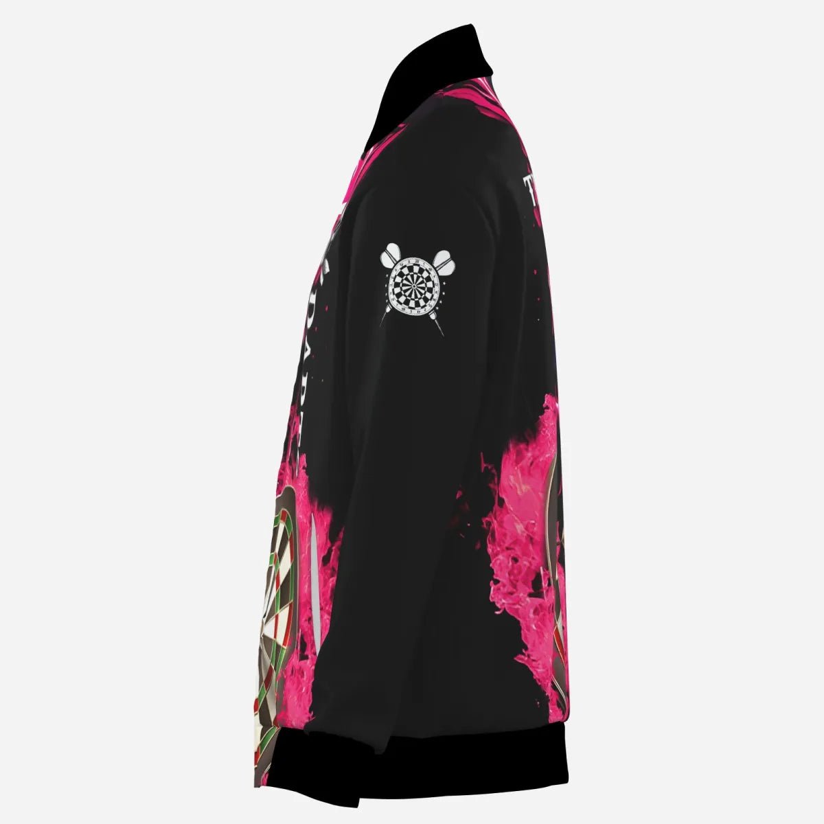 Herren Personalisierte Darts Kapuzenjacke Dartscheibe mit Flammenschädel - individuelle Team Jacke T2954 - Outfitsuche