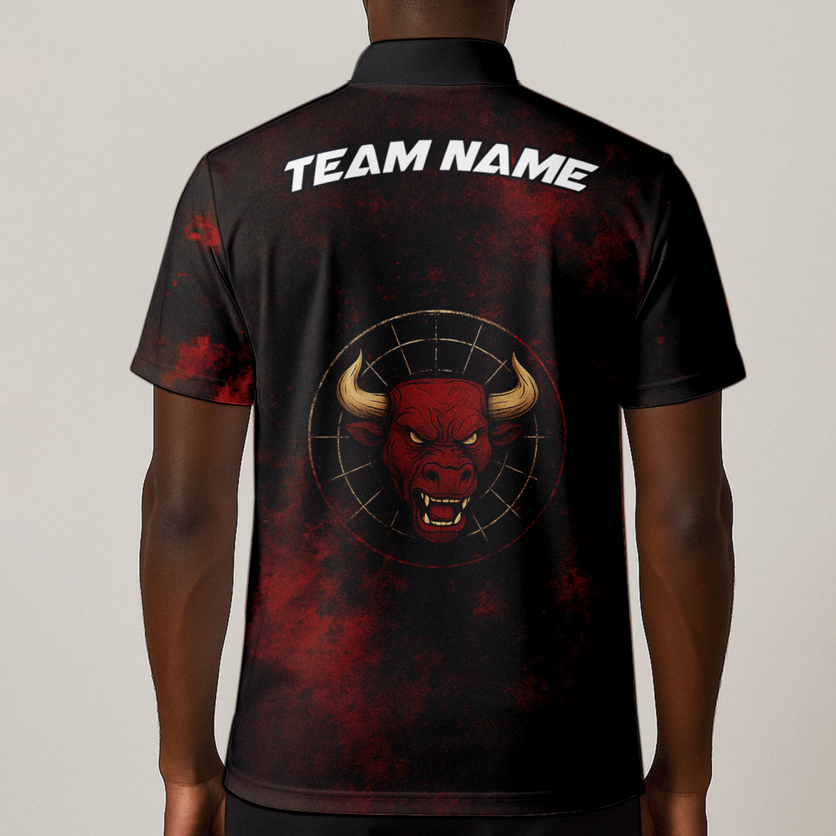 Herren Personalisiertes Red Bull Dart - Polohemd Grunge Schwarz - Rot L3480 - Outfitsuche