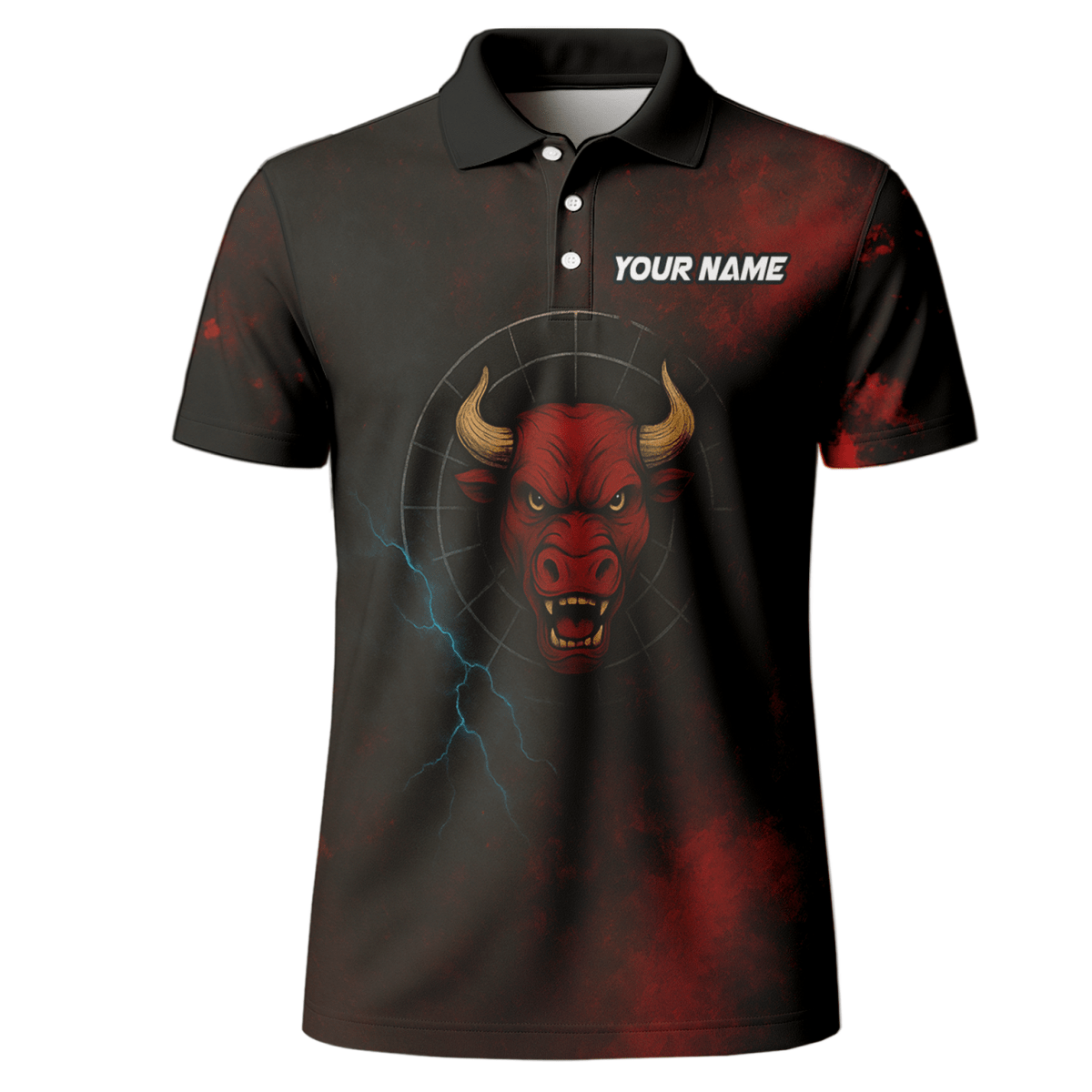Herren Personalisiertes Red Bull Dart - Polohemd Grunge Schwarz - Rot L3480 - Outfitsuche
