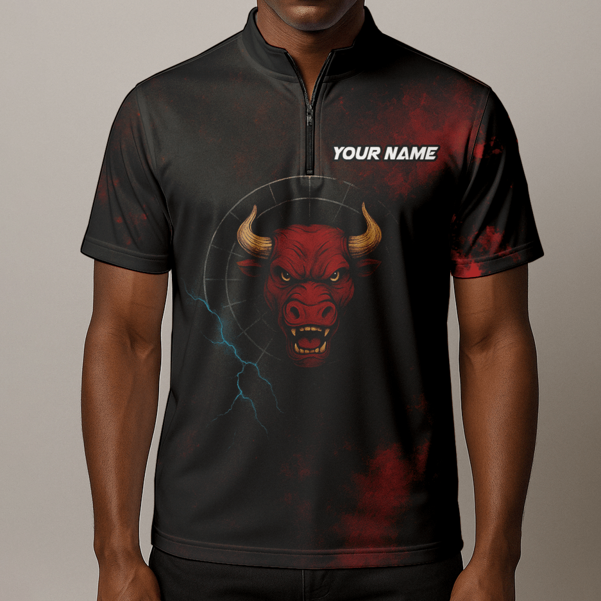 Herren Personalisiertes Red Bull Dart - Polohemd Grunge Schwarz - Rot L3480 - Outfitsuche
